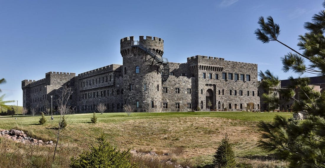 A castle with a large tower AI-generated content may be incorrect.