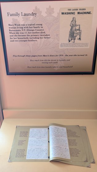 Display panel above an open book