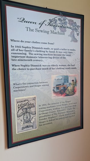 Museum panel about household work
